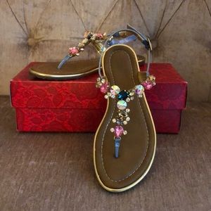 Carlos Marquee Blue Sandals